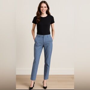 Talbots sz 2 Like new casual light blue slim flattering pants girlfriend chino